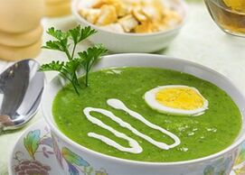крэм суп на бялковай дыеце